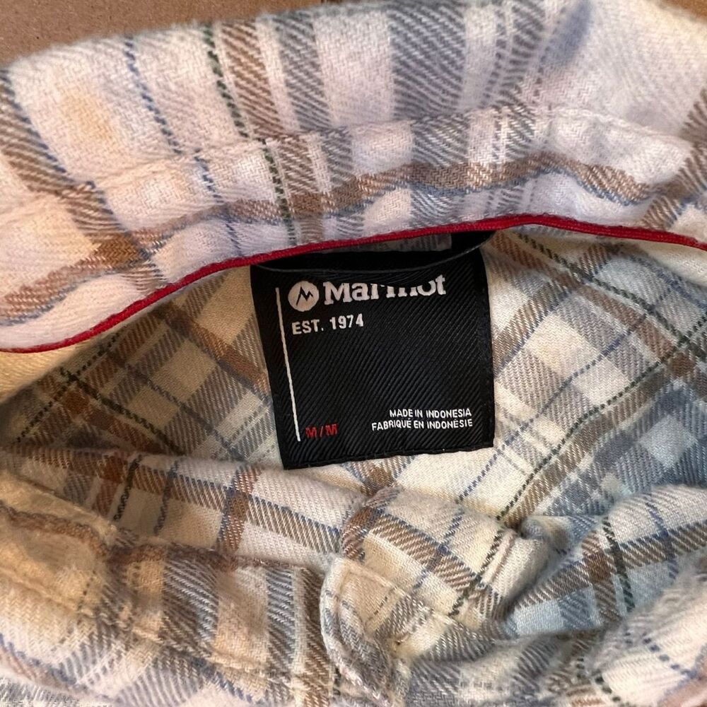 Marmont Womens Flannel Button Back Plaid Shirt Top Blouse Medium Gray Up Cabin - Picture 11 of 11